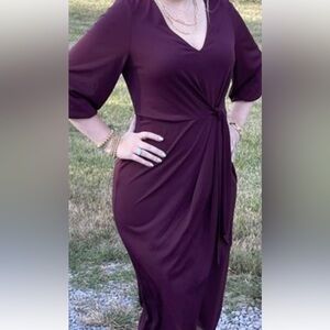 Lauren Ralph Lauren
Women's Stretch Jersey Tie-Front Midi Dress